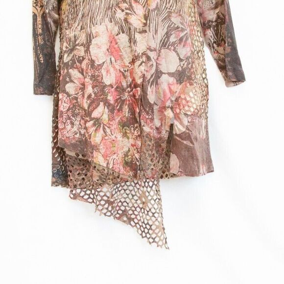 Vgt Ania A Art To Wear Western Steampunk Boho Painting Mesh Asymmetrical Dress S - Picture 3 of 12